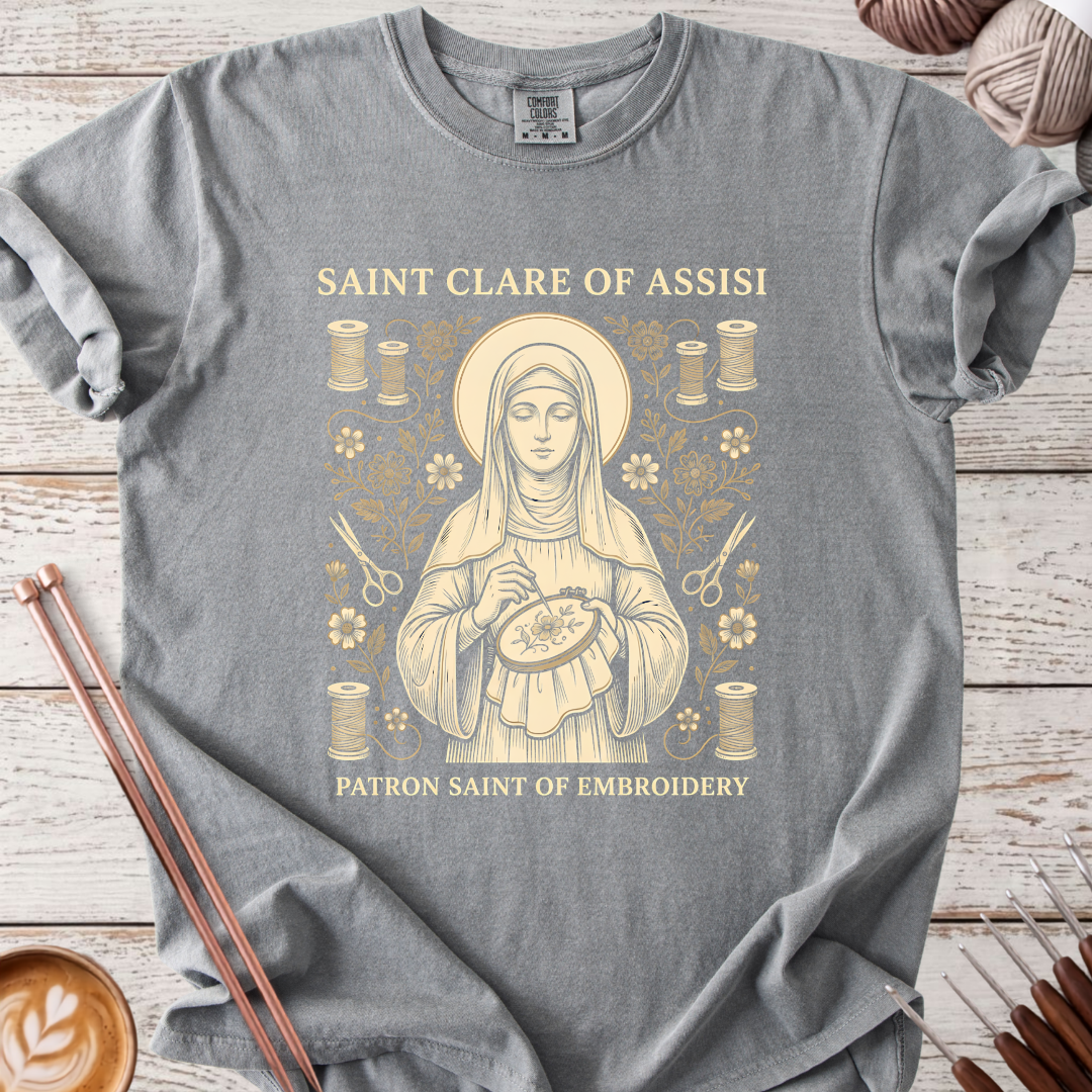 Patron Saint of Embroidery T-shirt