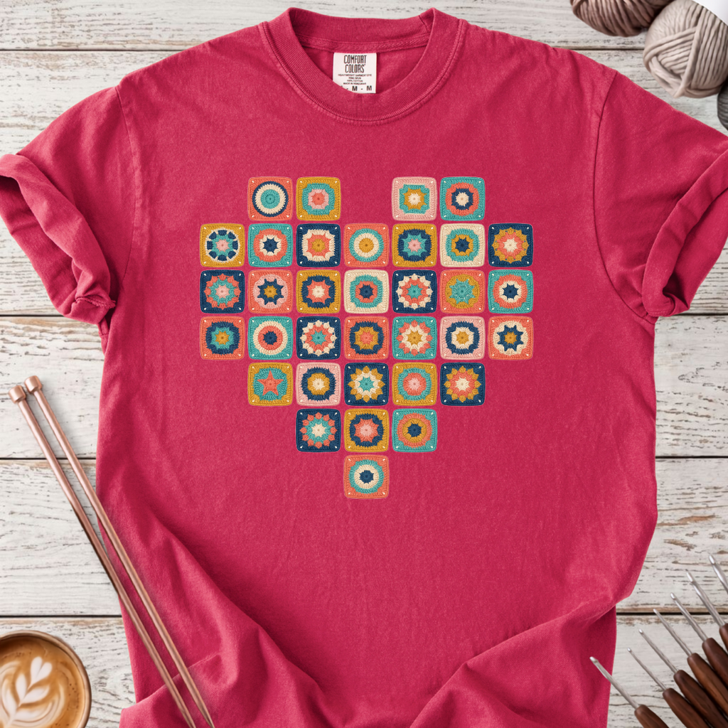 Granny Square Heart T-shirt