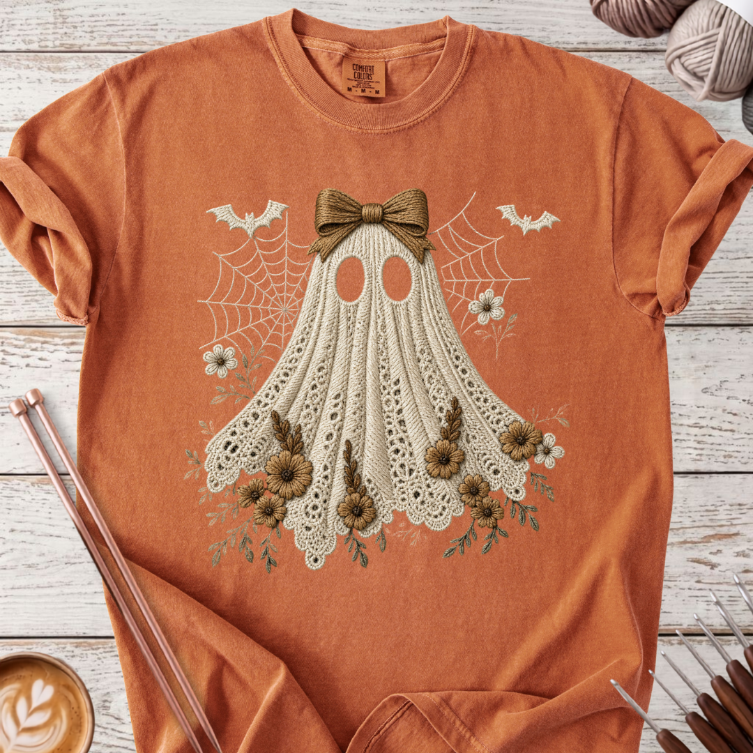 Crochet Lace Ghost  T-shirt
