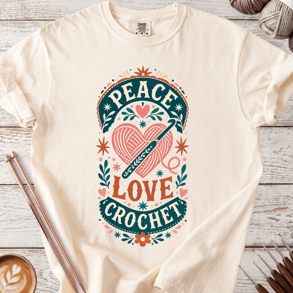 Peace Love Crochet T-shirt