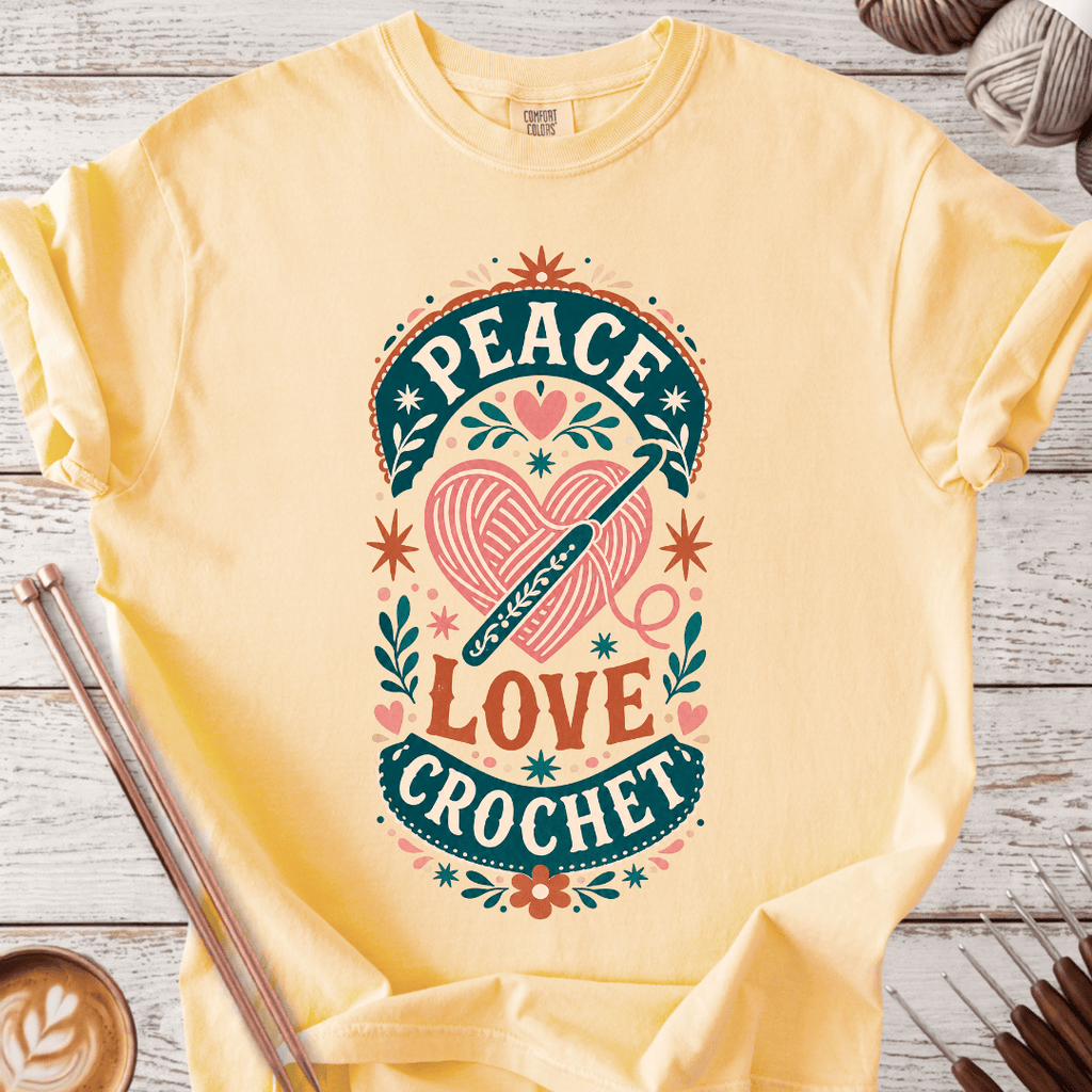 Peace Love Crochet T-shirt