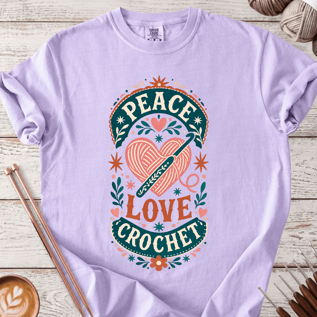 Peace Love Crochet T-shirt