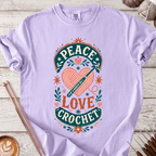 Peace Love Crochet T-shirt