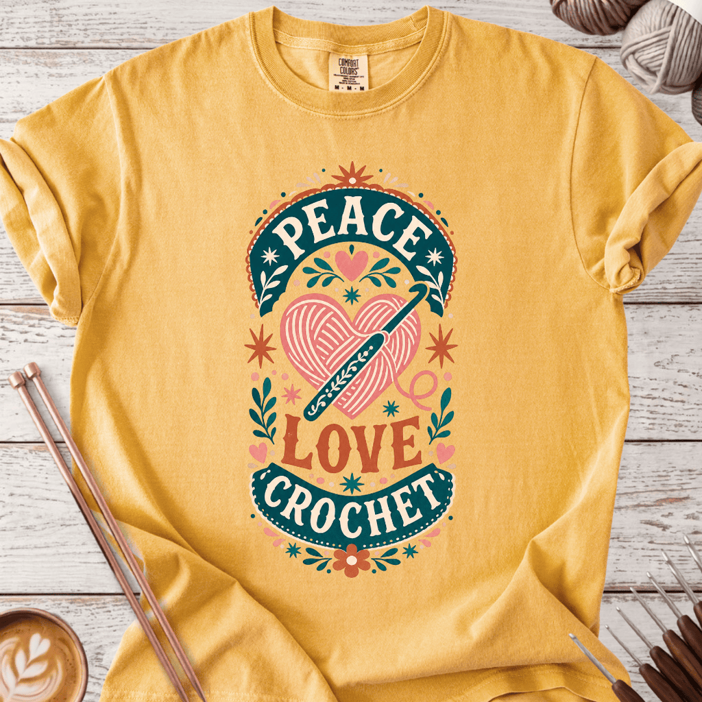 Peace Love Crochet T-shirt