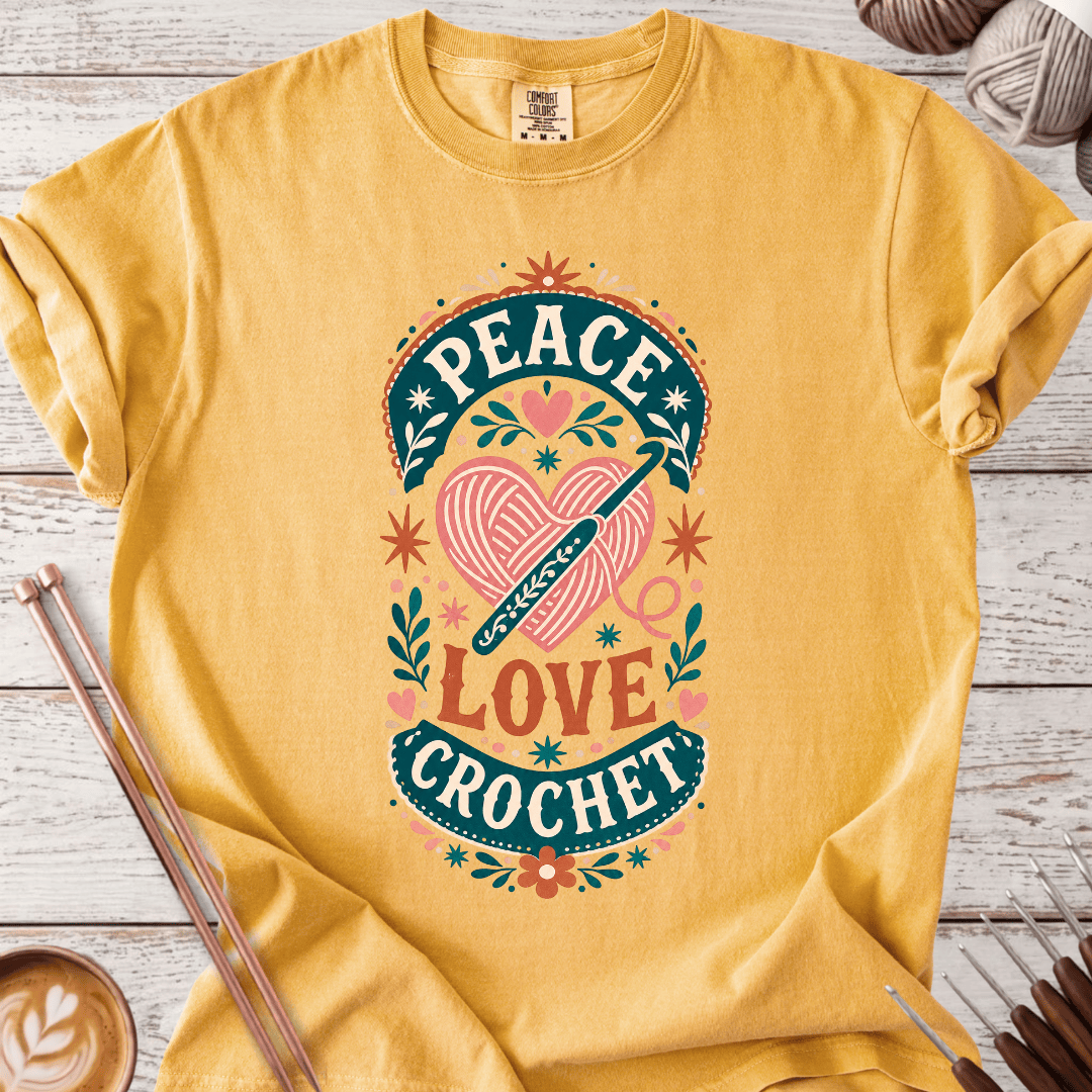 Peace Love Crochet T-shirt