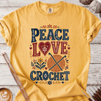 Folk Peace Love Crochet T-shirt