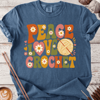 Groovy Peace Love Crochet T-shirt